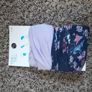 NWT Time And Tru 2 Pk Print Wrap Floral Headbands (One Size)